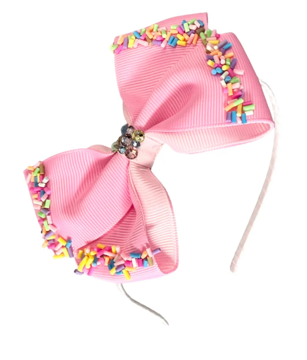 Pink sprinkle headband